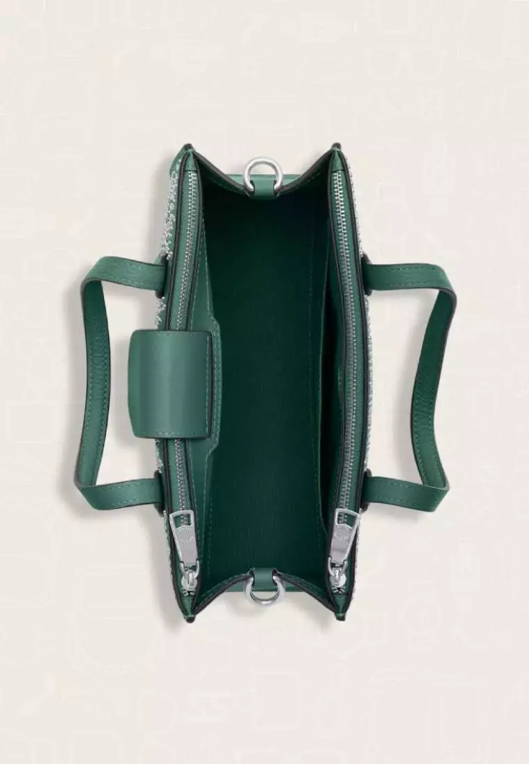 Coach Nina Small Tote Bag With Signature Rivets Emerald Green