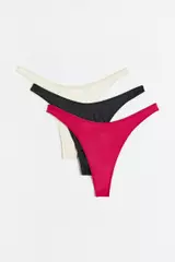 Buy H M 3 pack stretch satin thong briefs Online ZALORA Malaysia