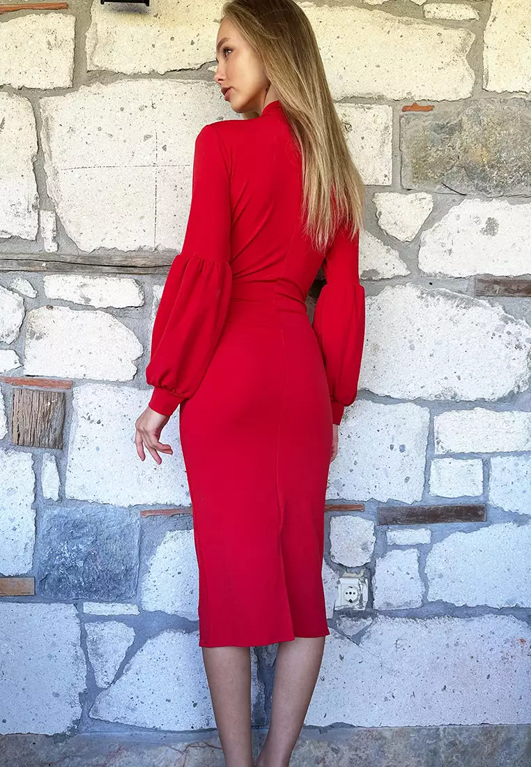 Balloon Sleeves Dress