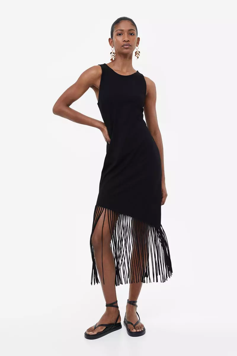 Buy H&M Fringetrimmed dress 2023 Online ZALORA Singapore