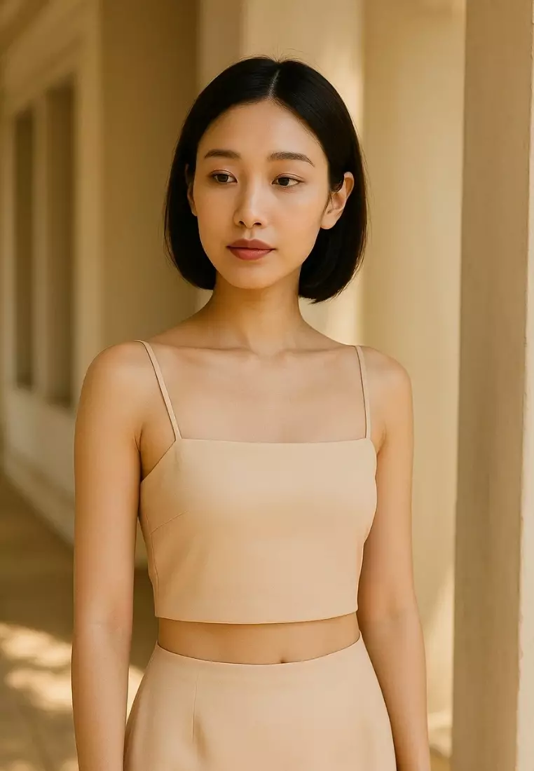 Premium Arina Ice Silk Bralette Inner Top Tube in Nude