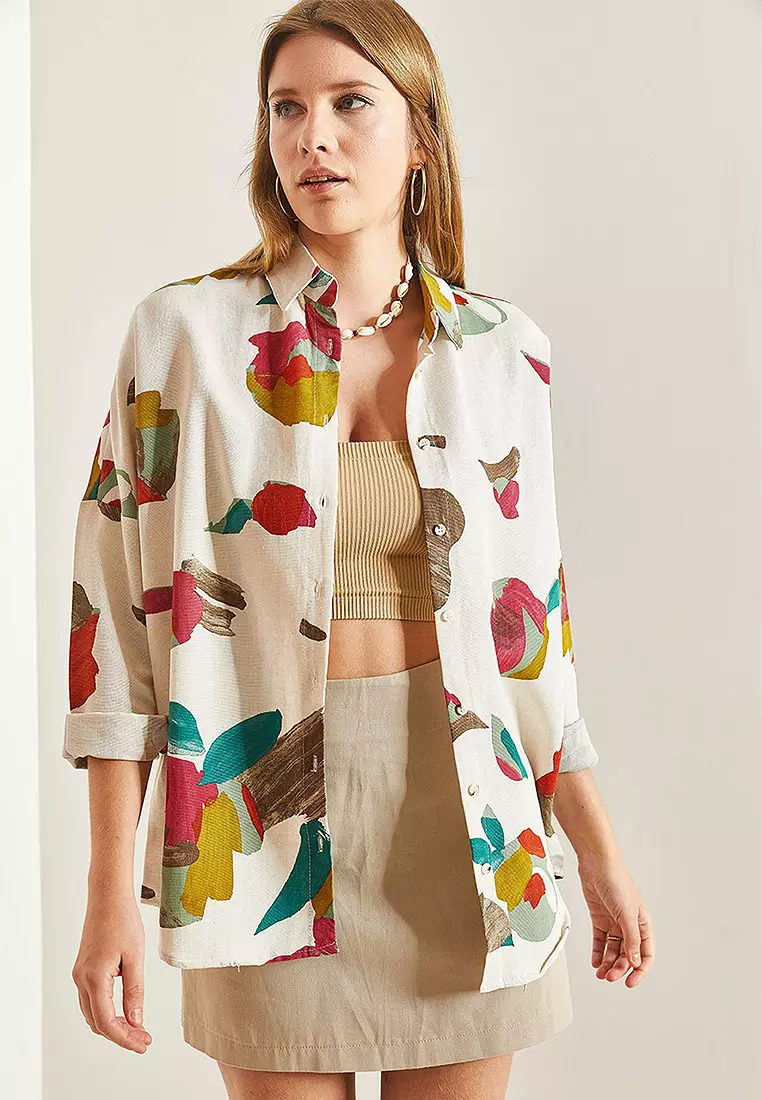 Fiorella – Linen Patterned Shirt main image 0