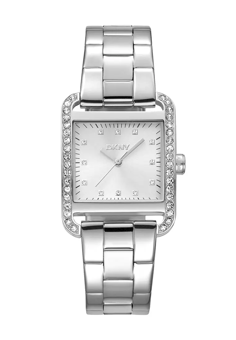 DKNY City Glitz Silver Stainless Steel Analog Quartz Watch For Women DK1L003M0015