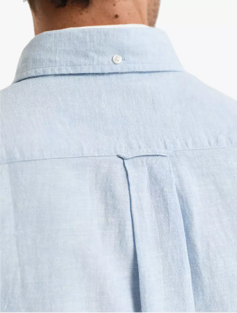 GANT - Pakaian Pria - Reg Cotton Linen Shirt - Fresh Blue