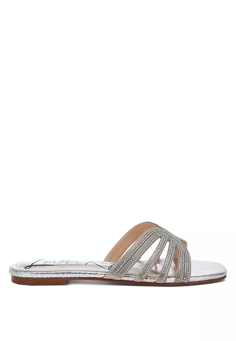 Discount on London Rag  shoes - SKU: Silver Rhinestone Cut Out Flats