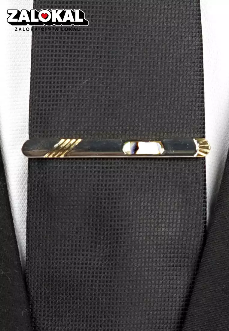Houseofcuff Pin Tie Jepit Dasi Slim Gold A11