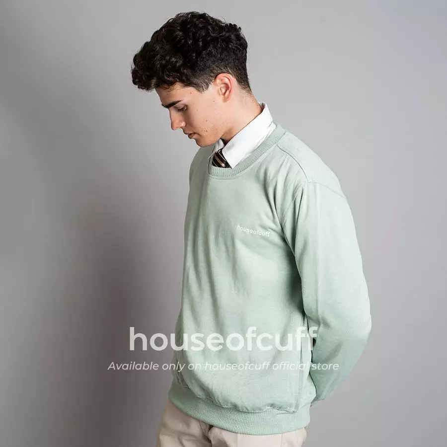 Houseofcuff sweater crewneck basic outer mint
