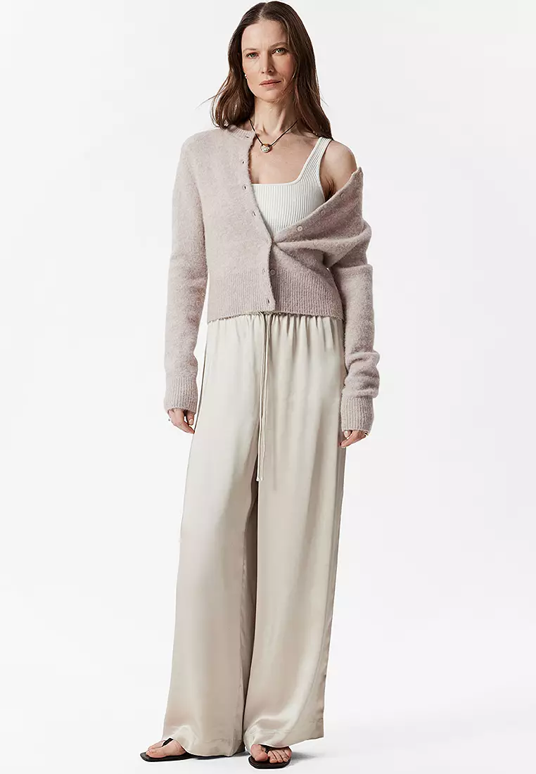 Drawstring Satin Trousers