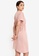 ZALORA WORK pink Asymmetric Hem Wrap Dress 966DCAA892C0F2GS_6
