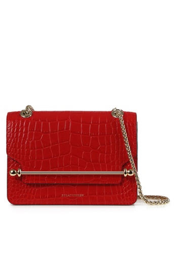 Strathberry red EAST/WEST MINI CROSSBODY - EMBOSSED CROC RUBY D07C1AC898DA05GS_1