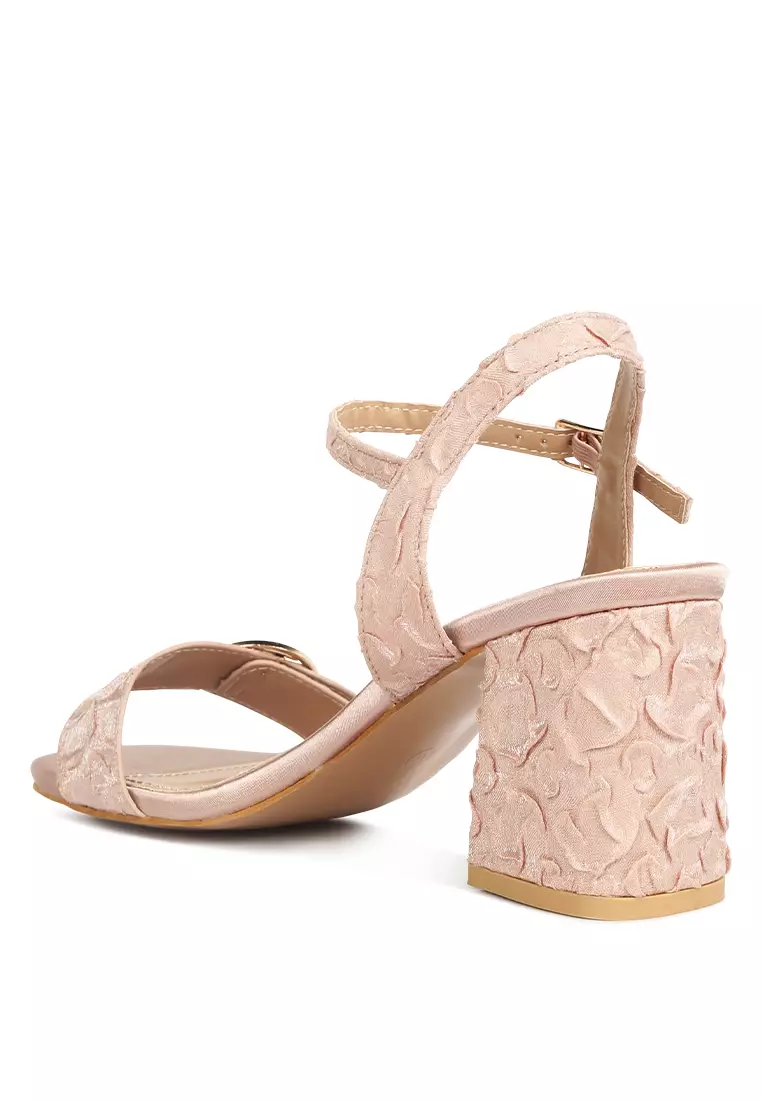 Blush block heel sandals cheap