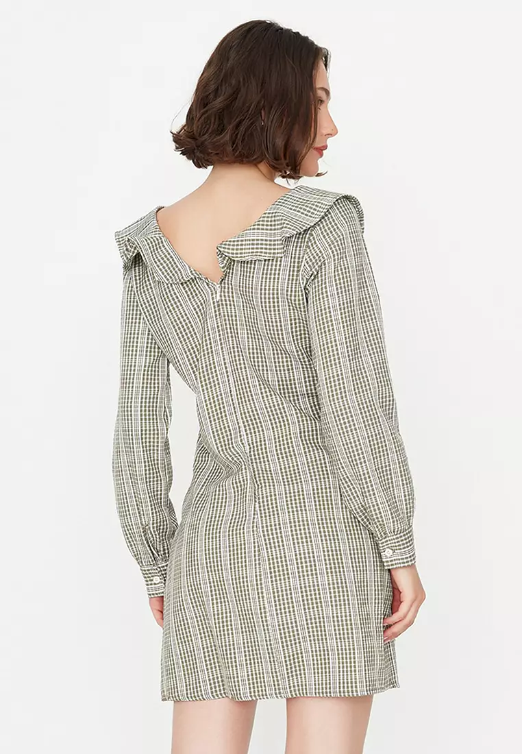 Tile Collar Detailed Dress