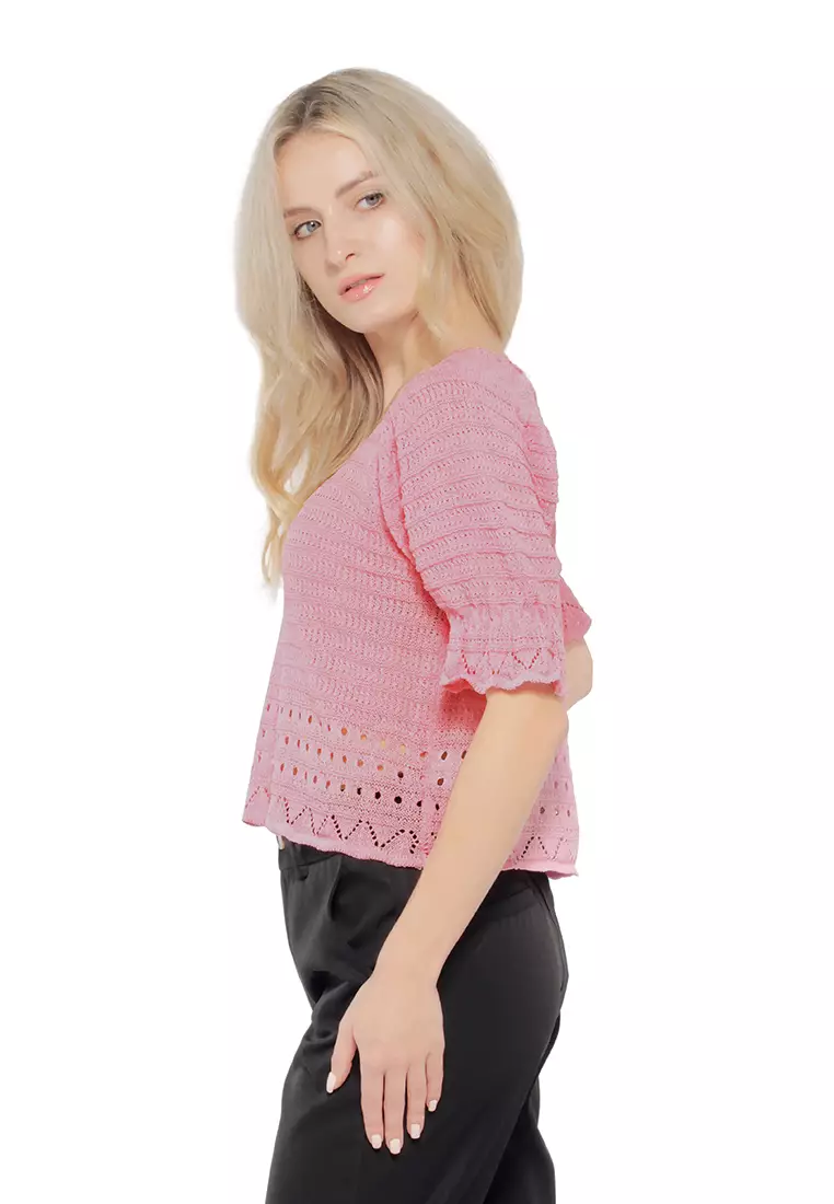 Pink Classic Short-Sleeved Top
