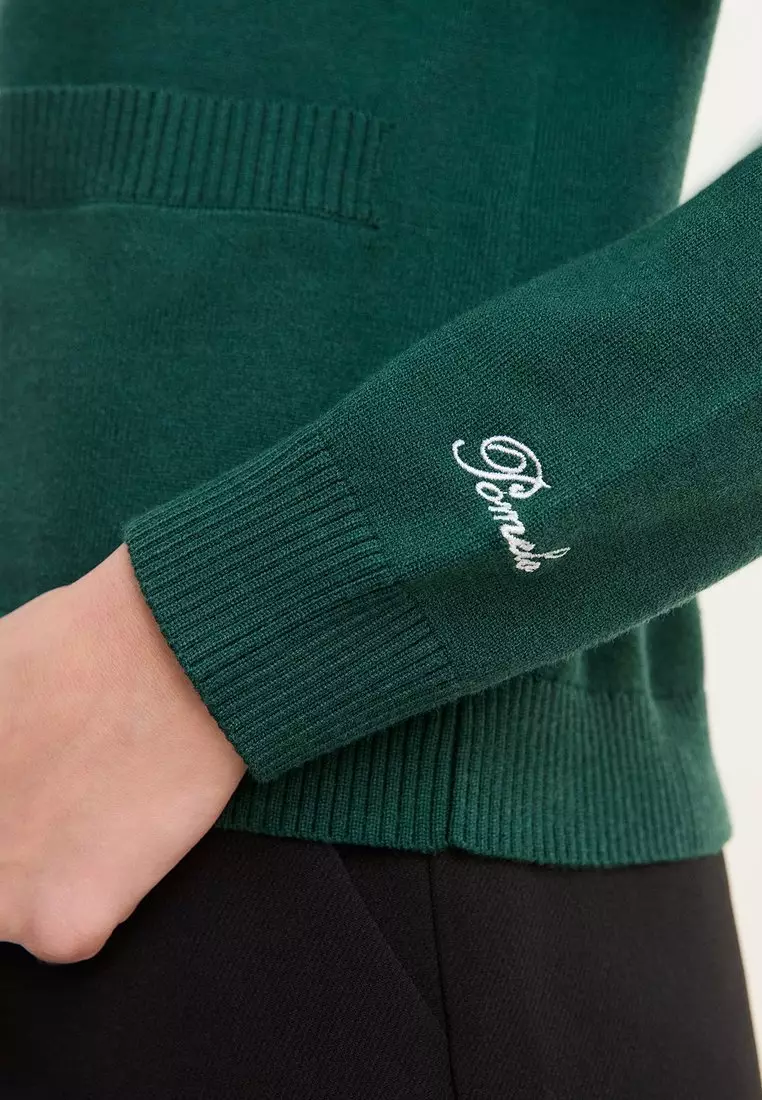 Knit Cardigan - Dark Green