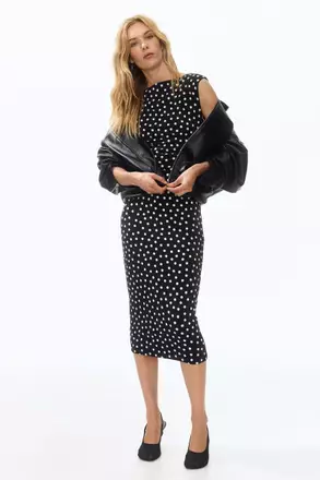 midi length blue dress The Genevieve Sky Blue Floral Jacquard Midi Dress - All Dresses