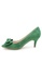 PRODUIT PARFAIT green Suede Bow Stiletto Heel Pumps 49778SH3FD0426GS_3