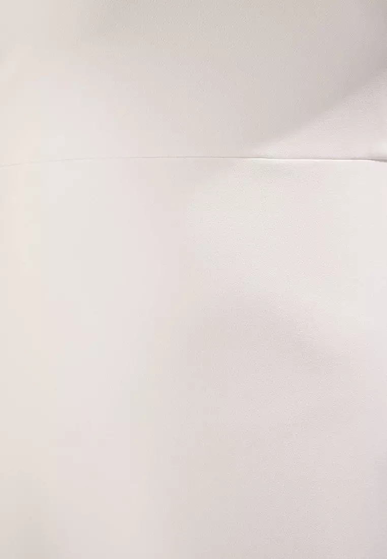 White Finike Woven Plus Size Dress