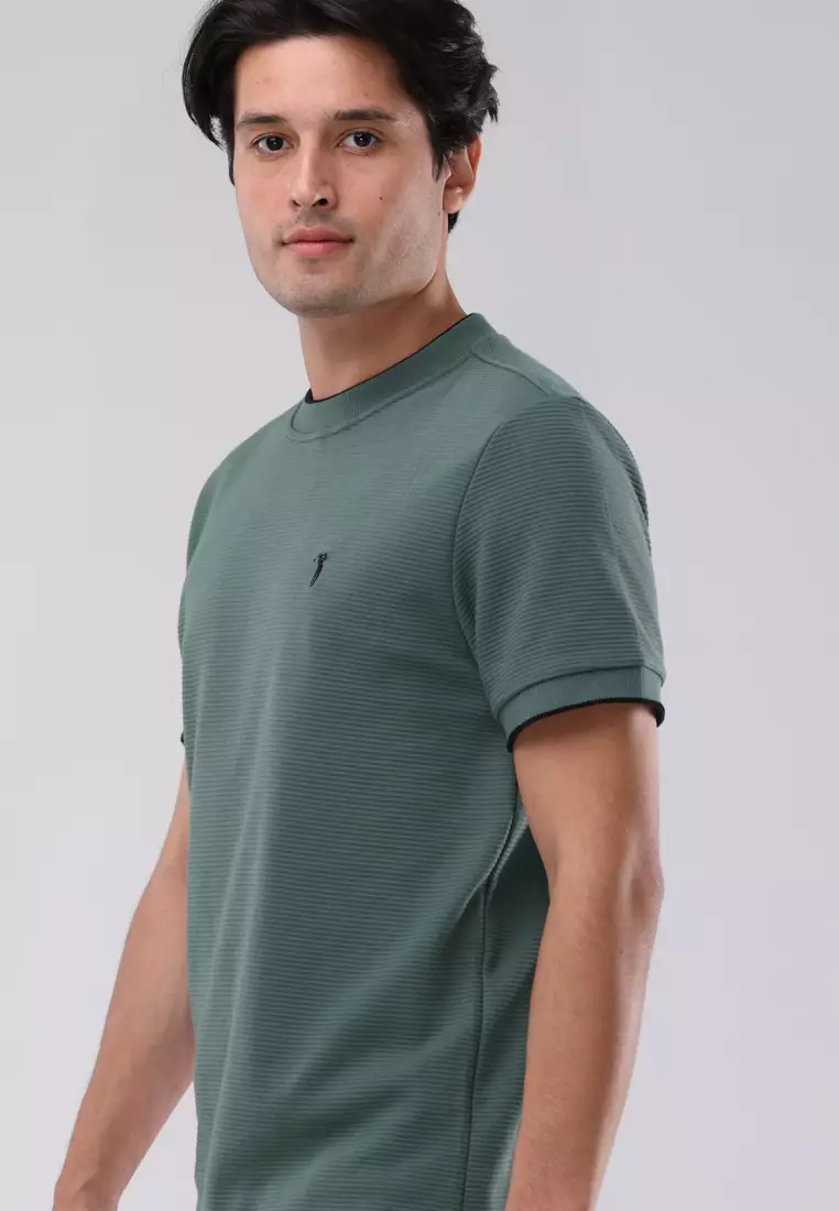 Roundneck Jacquard Short Sleeve