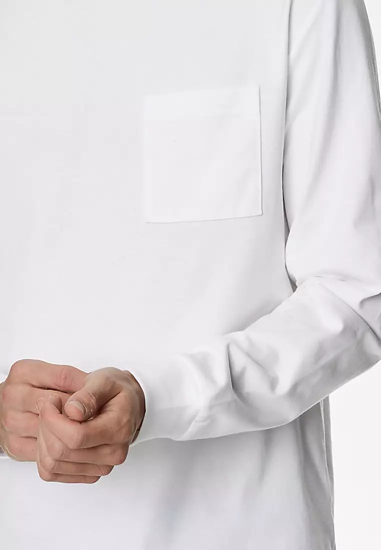 Pure Cotton Heavy Weight Long Sleeve T Shirt