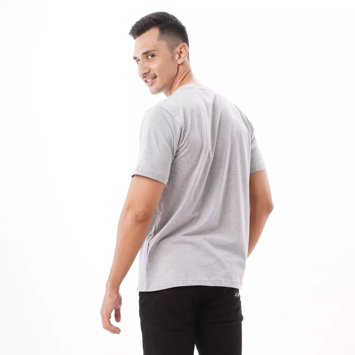 Tiento Tshirt Pro Basic Grey Kaos Olahraga Lengen Pendek Abu-Abu