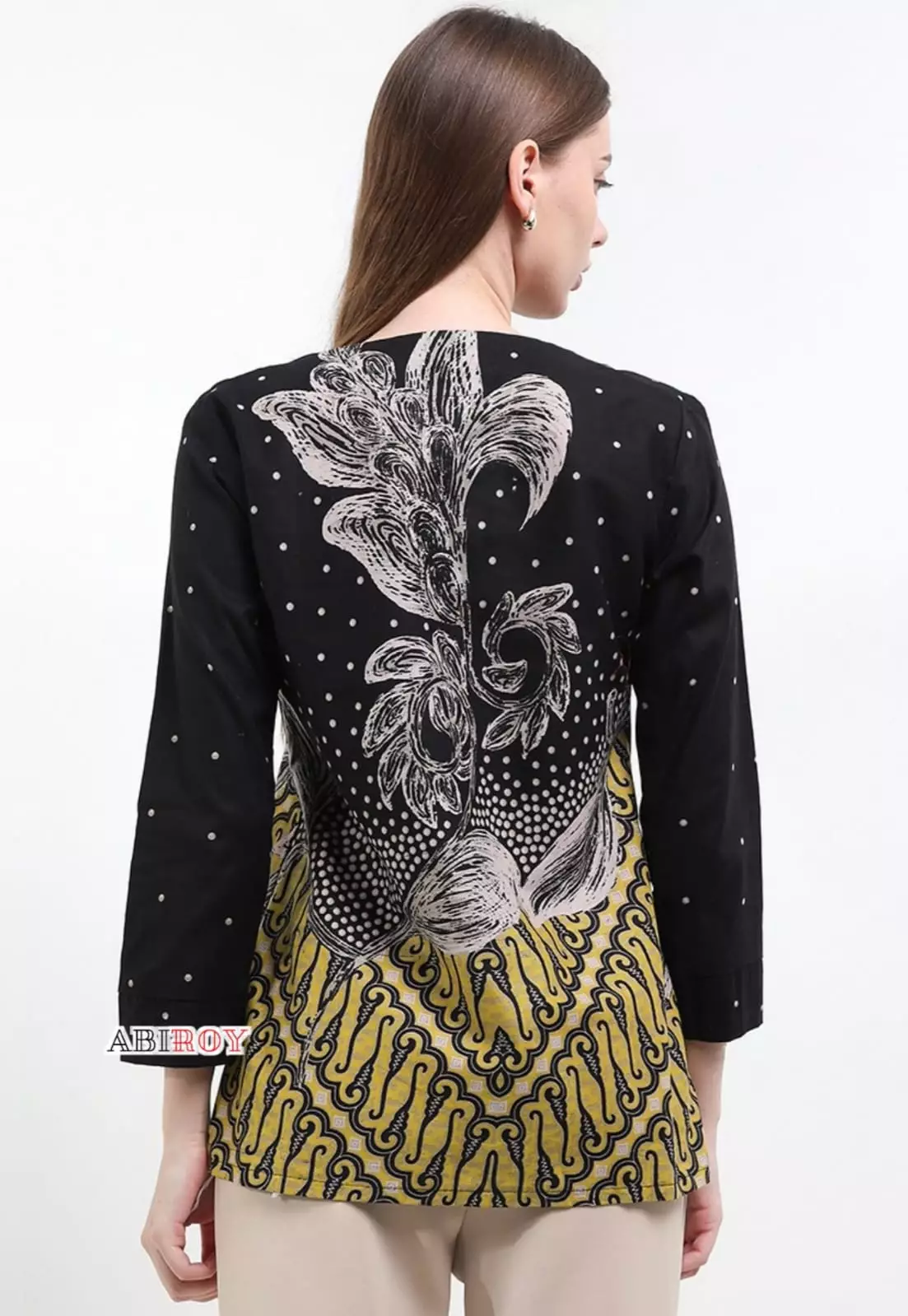 Blouse Batik Paranggodhong Hitam Premium Slimfit Elegant NLN