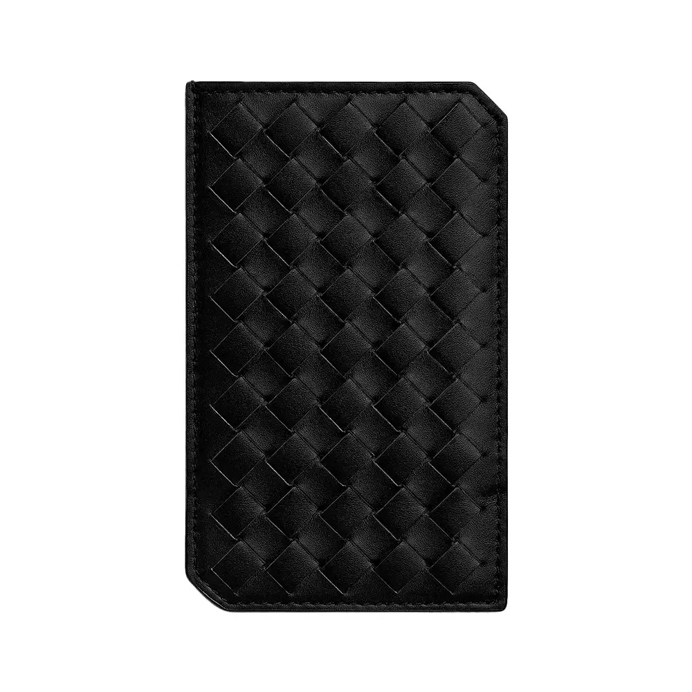 Intrecciato Piccolo Vertical Card Case Black