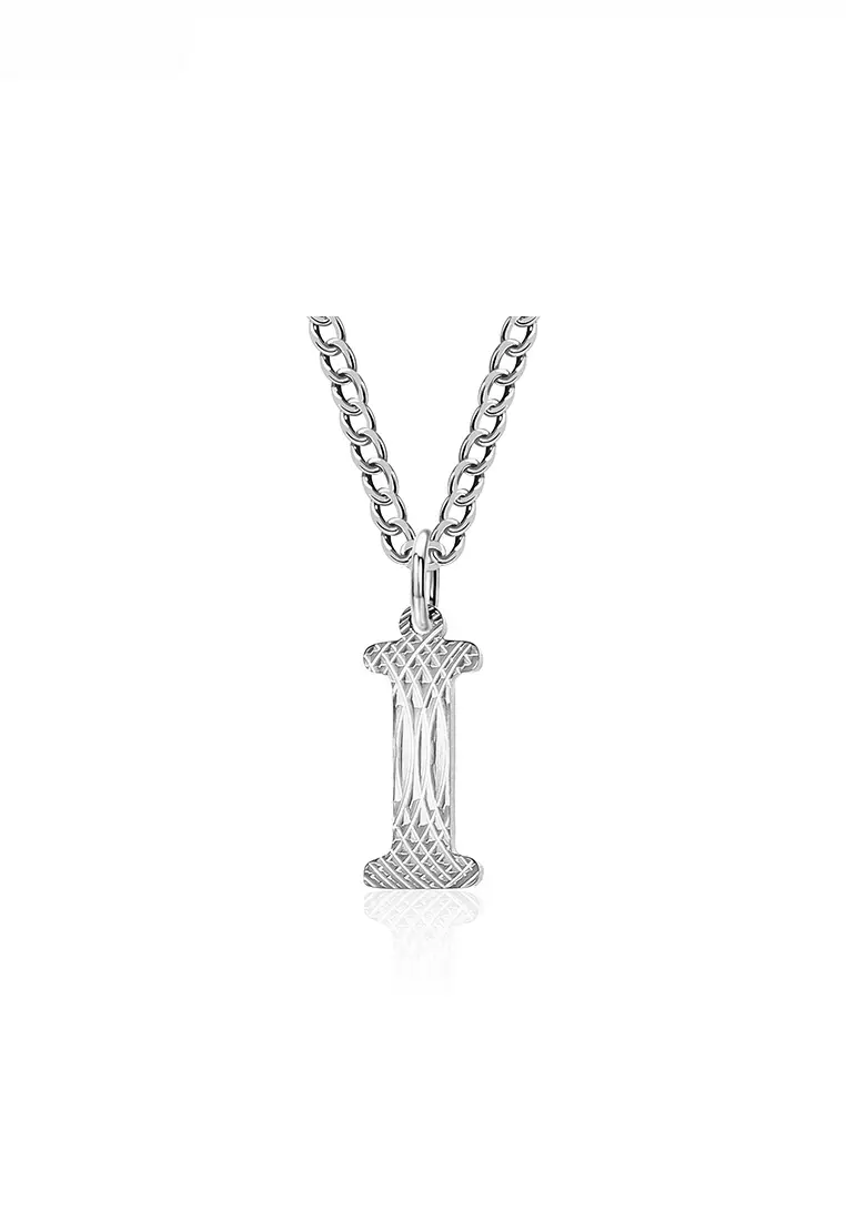 Unisex Design Titanium Steel Alphabet Pendant Necklace JW QF-DZ474