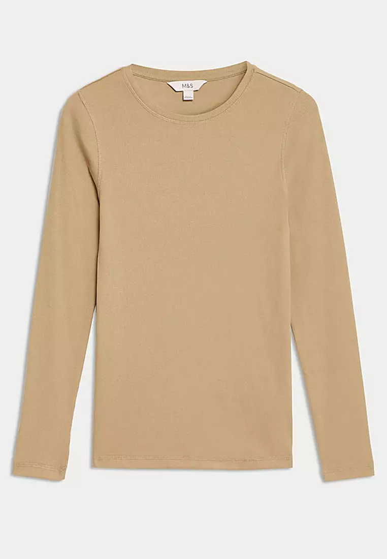 Cotton Rich Ribbed Top