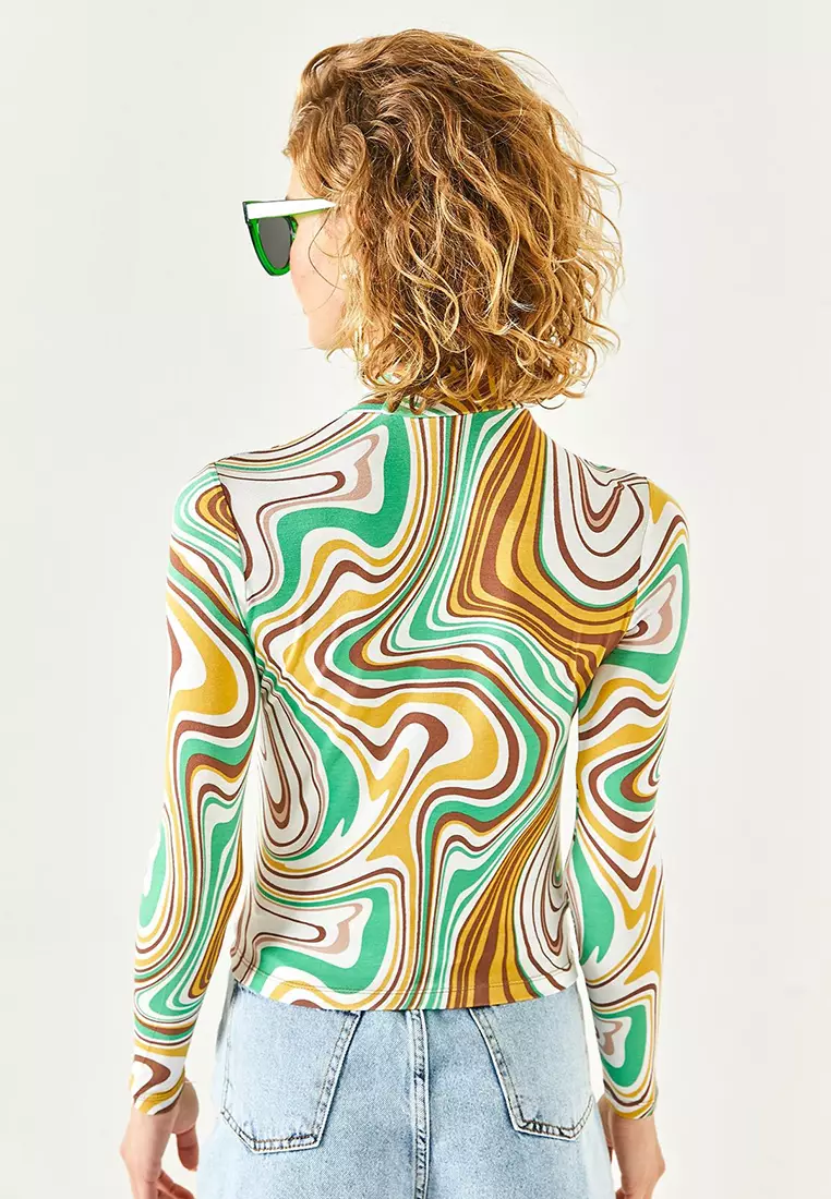 Half Turtleneck Viscose Blouse