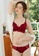LYCKA red LMM4009-Lady Sexy Lace Lingerie Sleepwear Two Pieces Set-Red 0E02EUSAB0069DGS_4