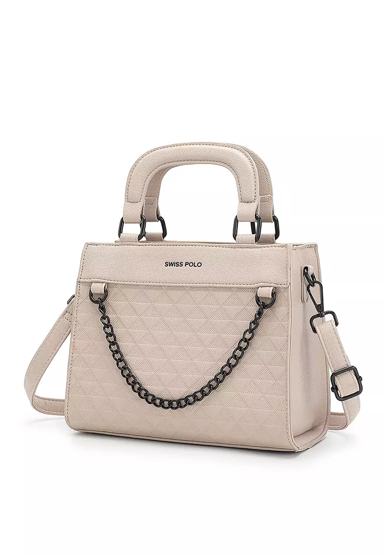 Women's Top Handle Bag / Sling Bag / Crossbody Bag (手拿袋 / 斜孭袋) - 米黃色