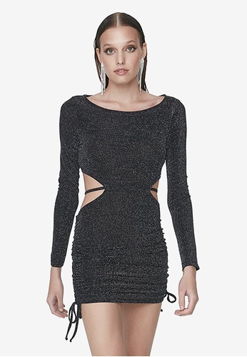 Trendyol grey Cut-Out Knitted Dress C9E40AAAD9296BGS_1