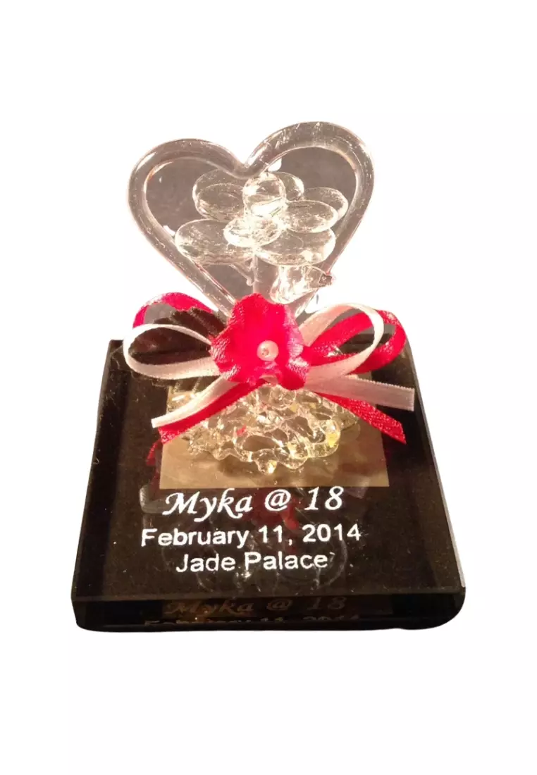 Buy LIMAN GLASS HANDCRAFTED INC. Heart w/ Flower Debut Pyrex Glass