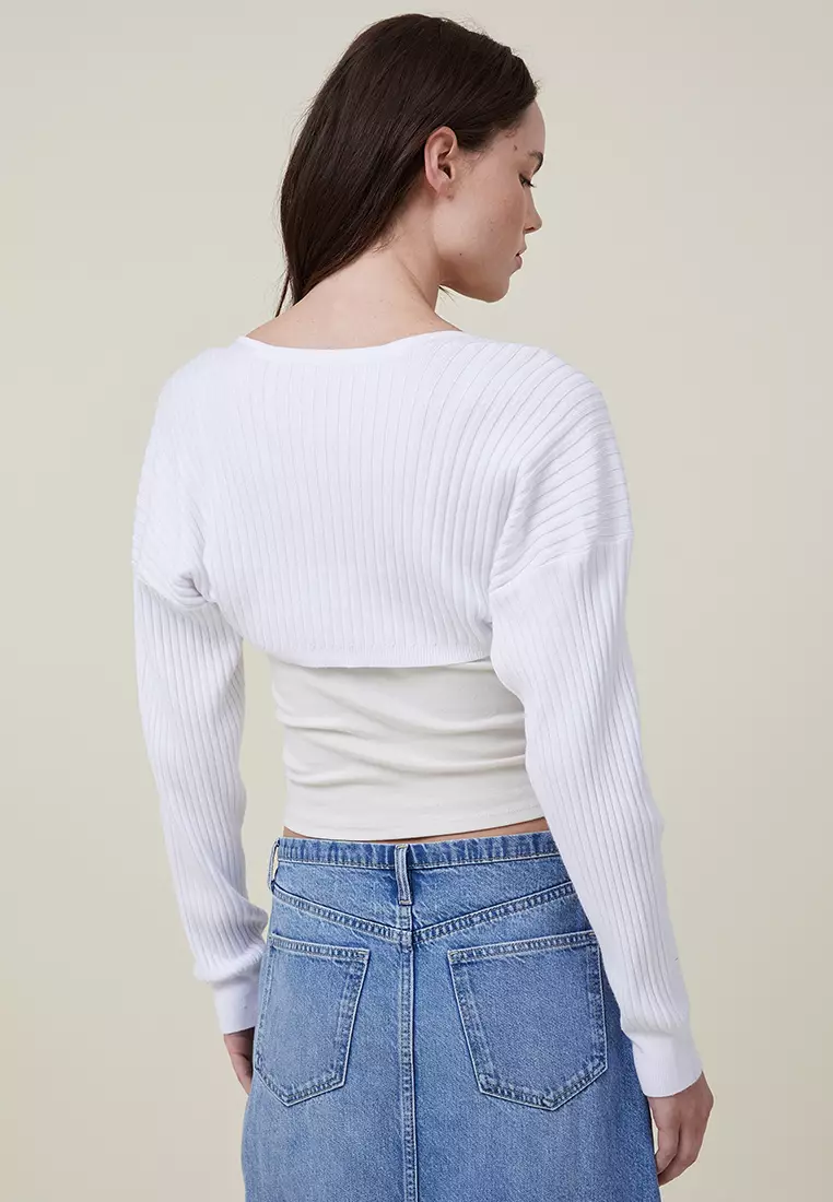 Buy Cotton On Loose Rib Knit Shrug 2024 Online ZALORA Singapore
