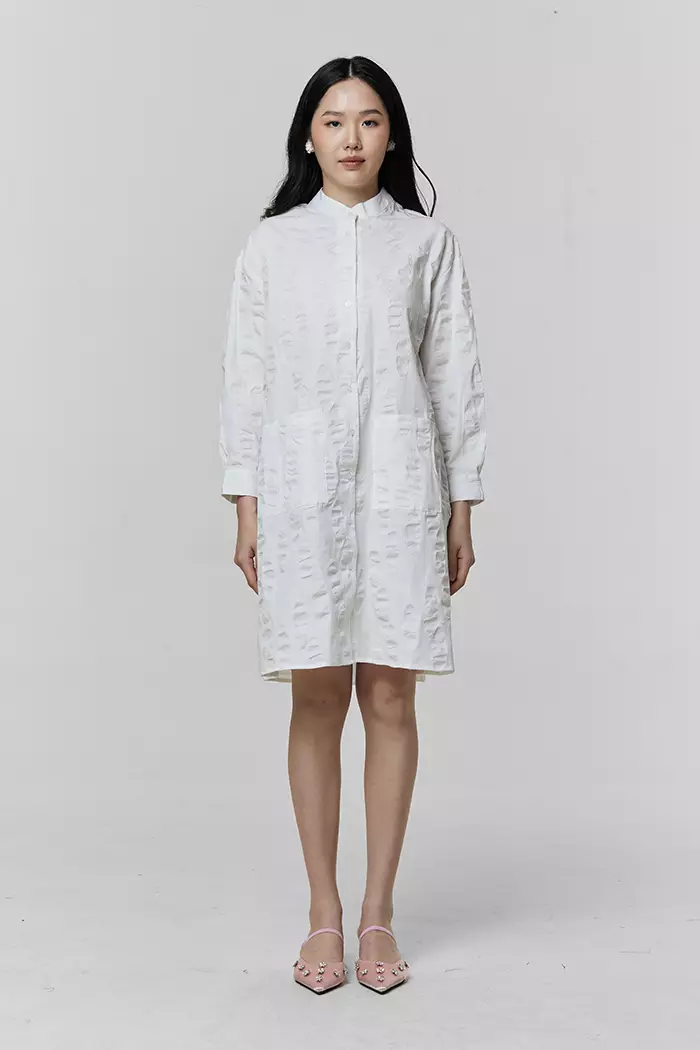 COTTONINK - Dress Wanita Wanita Off-white Cova #AnniversaryCollection2025