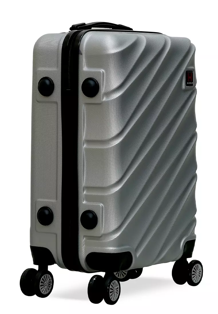 Carlton Koper Cabin Hardcase Unisex Size 20Inch Suitcase Combination Lock Large Compartment Material ABS+PVC Coated ORIGINAL - Silver