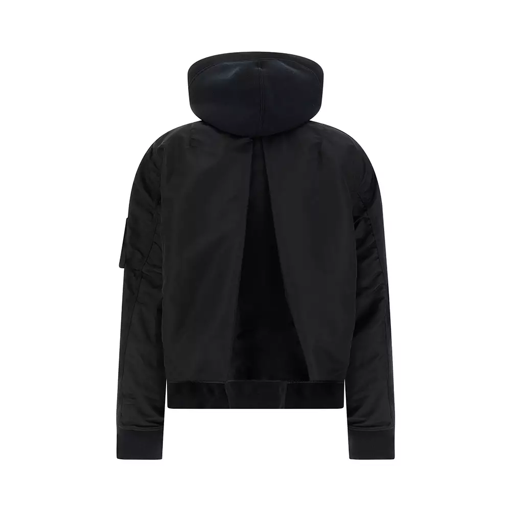 Sponge x Nylon Twill Hoodie Black