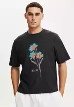 Washed Black/Floral Beauty