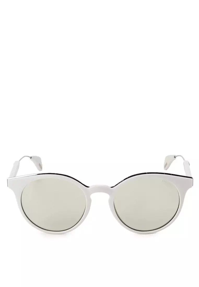 Round Shape Sunglasses - White