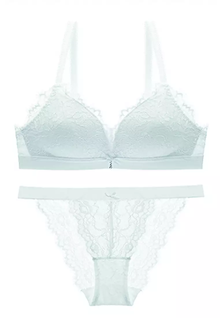 Buy LYCKA LMM9006-LYCKA Lady Sexy Bra and Panty Lingerie Set-White