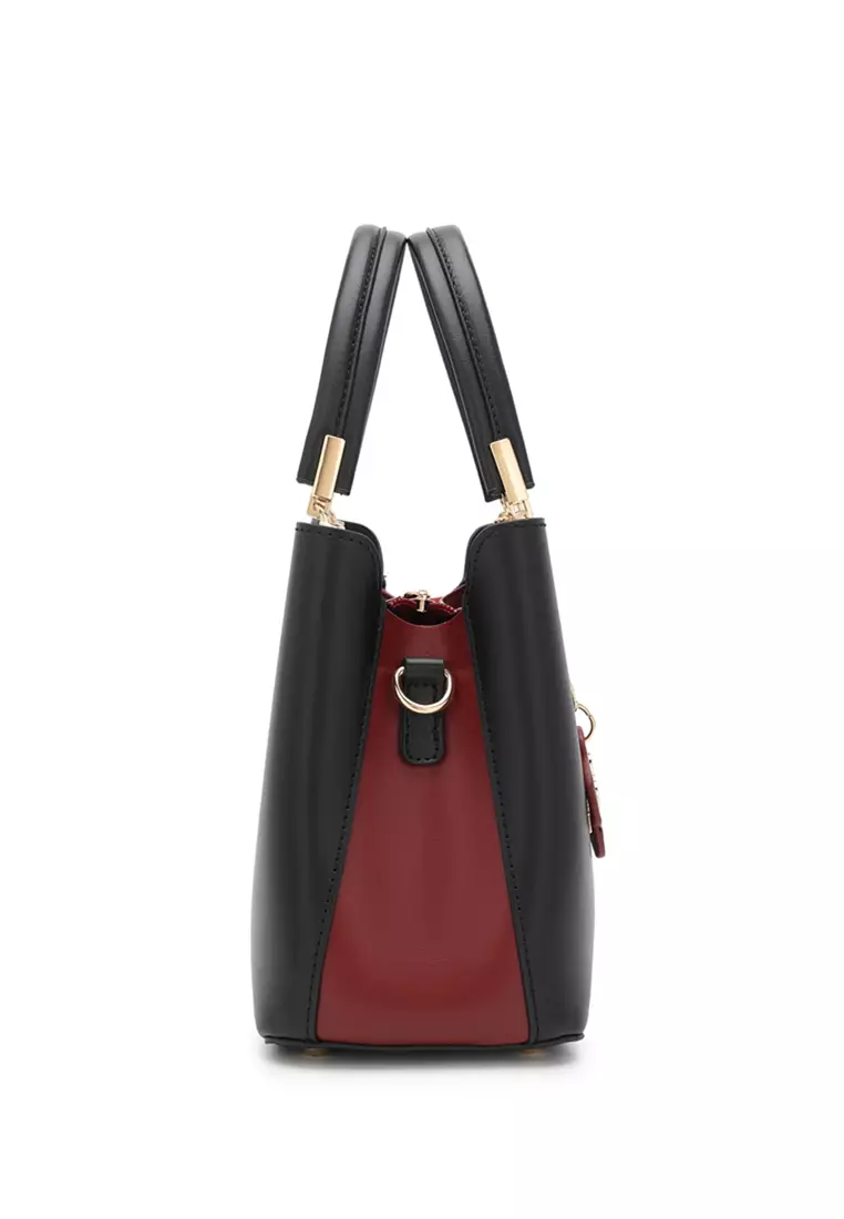 Women's Top Handle Bag / Sling Bag / Crossbody Bag - Black