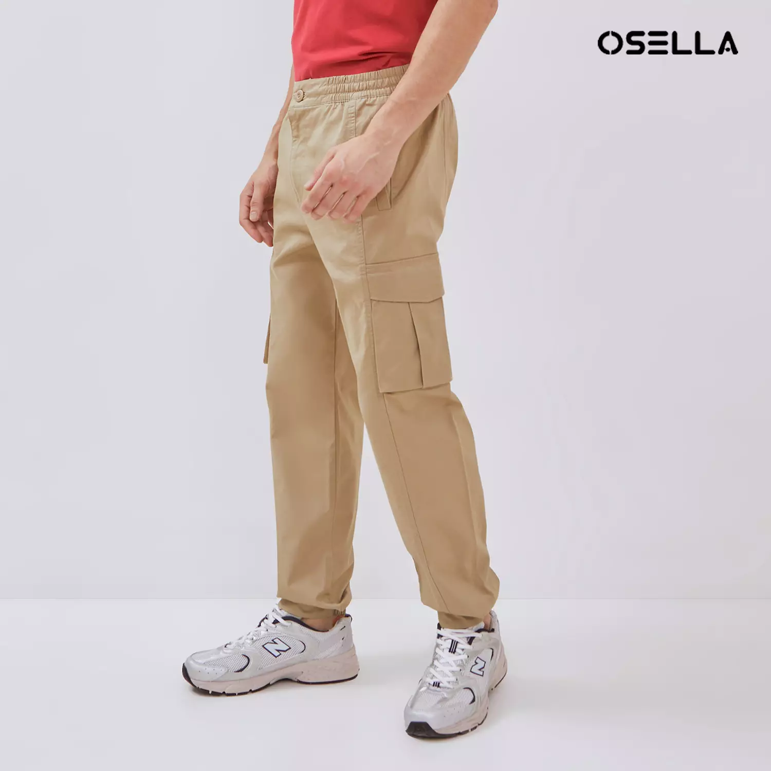 [NEW] Osella Travis Long Cargo Jogger Pants In Khaky 2087400638 | Celana Jogger Panjang Pria