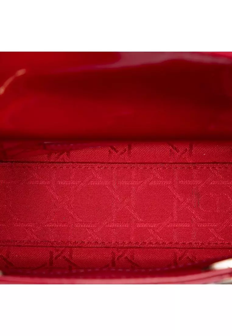 Pre-Loved Dior Mini Patent Cannage Lady Dior