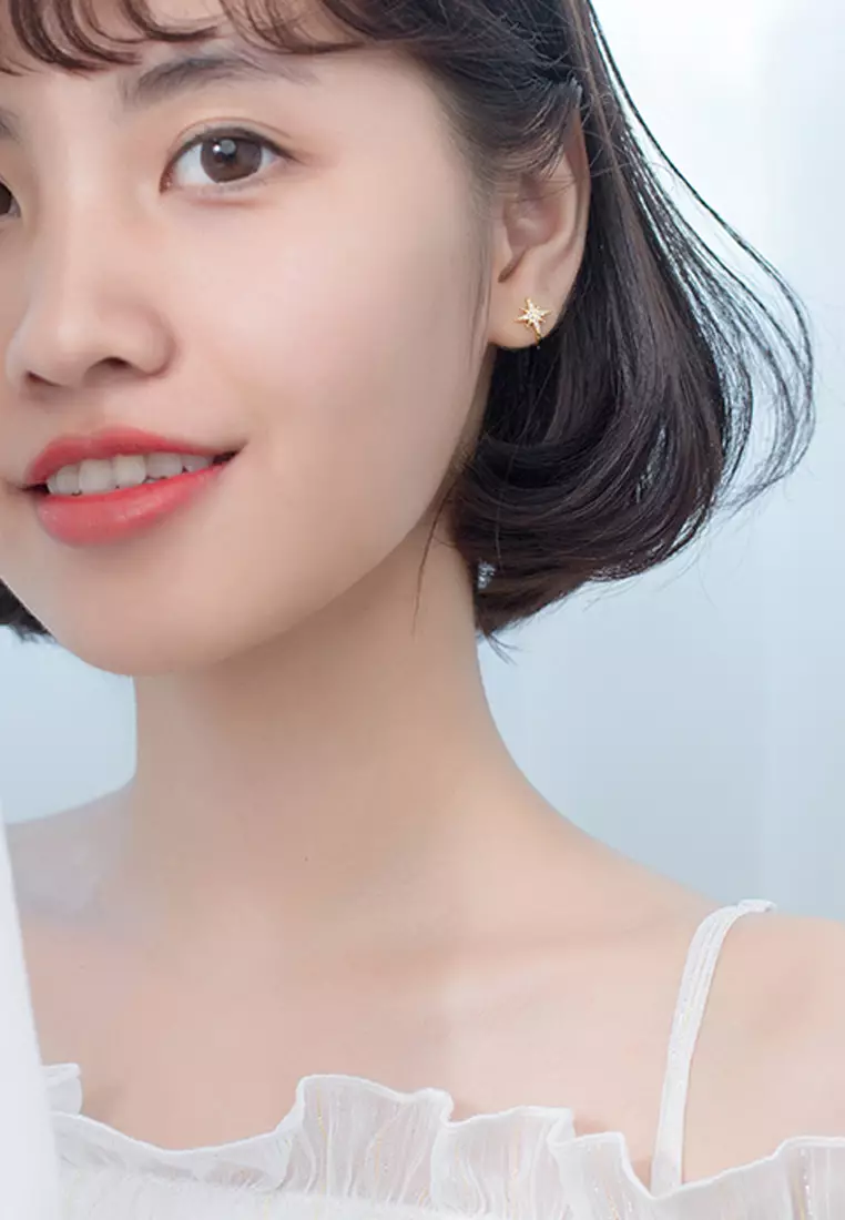 925 Silver Galaxy Star Design Ear Cuff JW AR-G9106