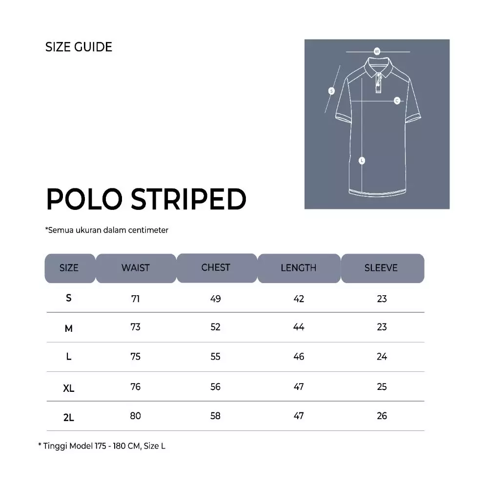 Hammer Man Polo Stripe I1OPS20W1 | Kaos Kerah Pria Lengan Pendek Putih