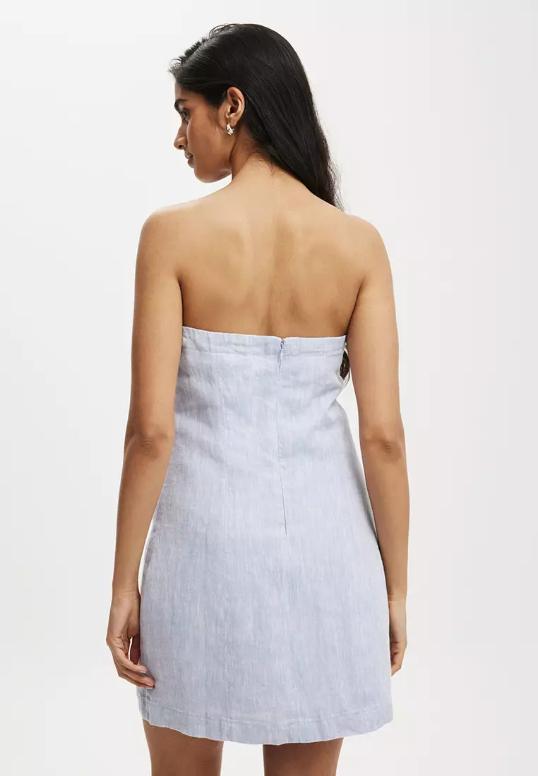 Elle Linen Tube Mini Dress