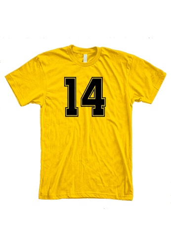 MRL Prints yellow Number Shirt 14 T-Shirt Customized Jersey 84886AADD081B3GS_1