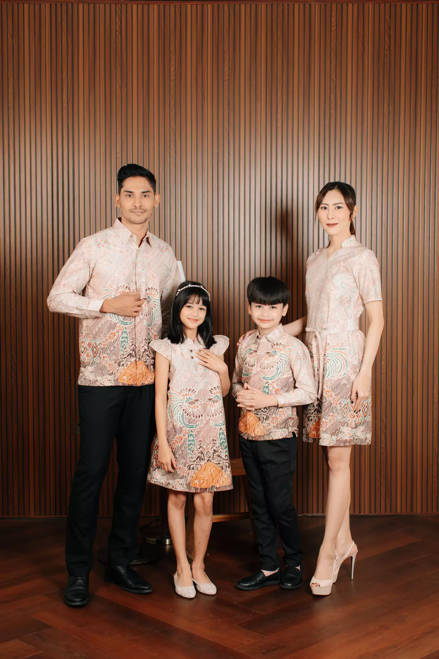 Ravela Pink Dress Batik Anak Wanita Lengan Pendek Katun