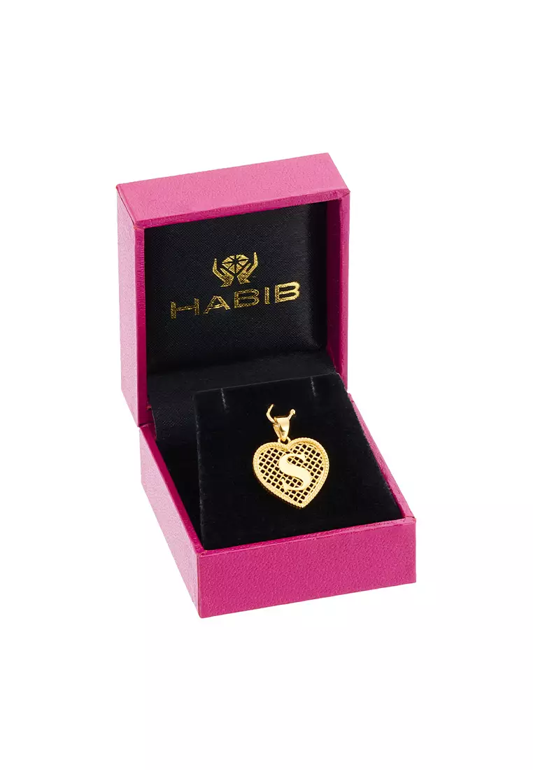 HABIB Oro Italia 916 Yellow Gold Alphabet Pendant GP54181225(S) (22K Gold)