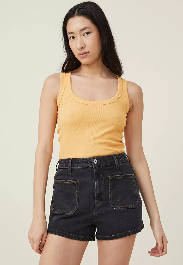 Jual Cotton On Stretch ALine Denim Shorts Original 2024 ZALORA